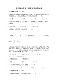 人教版六年级上册数学期末测试卷 (2)