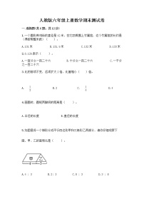 人教版六年级上册数学期末测试卷 (7)