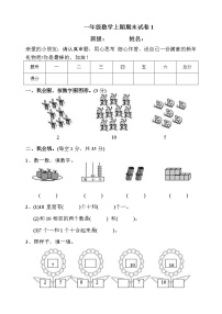 2021年一年级数学上册期末试卷（有答案）