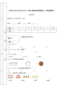 永州市2021-2022学年小学一年级数学上册期末测试模拟卷1（附答案解析）