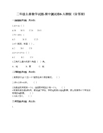 二年级上册数学期中试卷人教版（含答案） (3)
