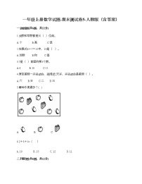 一年级上册数学试题-期末测试卷5-人教版（含答案） (1)