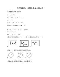 人教版数学一年级上册期末测试卷附答案（黄金题型）