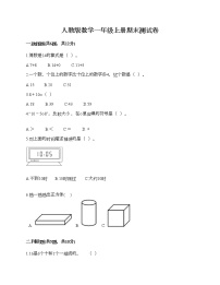 人教版数学一年级上册期末测试卷（夺冠）