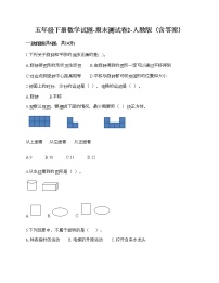 五年级下册数学试题-期末测试卷2-人教版（含答案） (1)