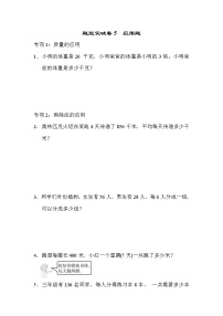 2021年青岛版小学数学三年级上册 期末题型突破卷05（含答案）