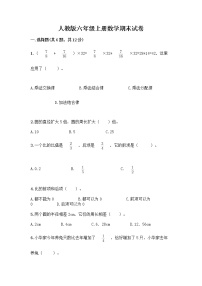 人教版六年级上册数学期末试卷含答案AB卷