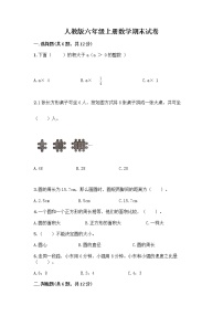 人教版六年级上册数学期末试卷附参考答案（研优卷）