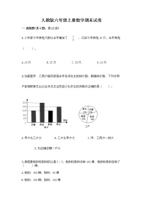 人教版六年级上册数学期末试卷含答案（B卷）