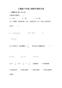 人教版六年级上册数学期末试卷含答案（培优）