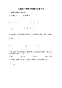 人教版六年级上册数学期末试卷附参考答案（培优B卷）