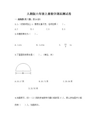 人教版六年级上册数学期末测试卷附答案（预热题）