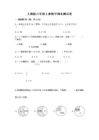 人教版六年级上册数学期末测试卷含答案（达标题）