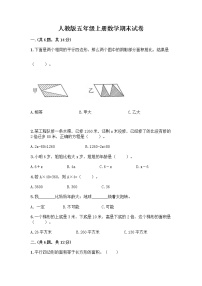 人教版五年级上册数学期末试卷（精选题）