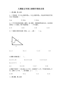 人教版五年级上册数学期末试卷（满分必刷）