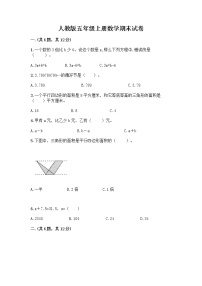 人教版五年级上册数学期末试卷带答案（模拟题）