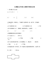 人教版五年级上册数学期末试卷附参考答案（巩固）