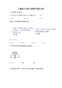 人教版五年级上册数学期末试卷带答案（综合题）