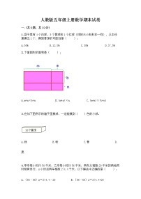 人教版五年级上册数学期末试卷带答案（满分必刷）