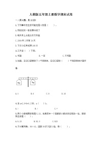 人教版五年级上册数学期末试卷带精品答案