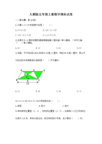 人教版五年级上册数学期末试卷带答案（精练）