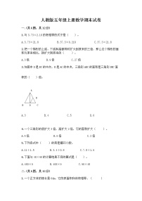 人教版五年级上册数学期末试卷（原创题）