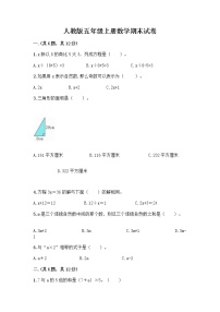 人教版五年级上册数学期末试卷带答案（培优）