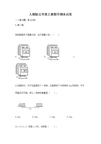 人教版五年级上册数学期末试卷（预热题）