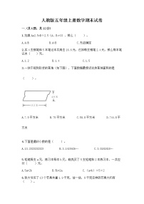 人教版五年级上册数学期末试卷附参考答案（名师推荐）