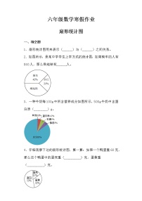 【寒假作业七】人教版六年级数学寒假作业（七）扇形统计图