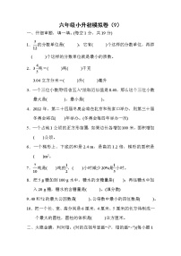 2022年人教版小学数学六年级小升初模拟卷09（含答案）