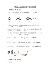 人教版六年级上册数学期末测试卷含答案（实用）