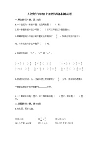 人教版六年级上册数学期末测试卷（综合题）