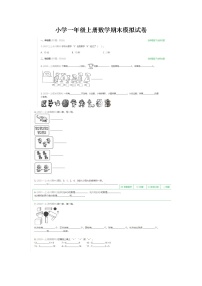 小学一年级上册数学期末试卷