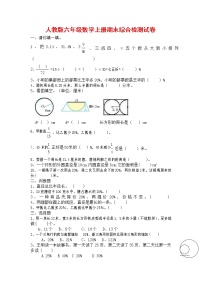 人教版六年级数学上册 第一学期期末复习综合检测试题测试卷 (85)