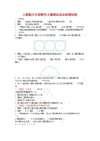 人教版六年级数学上册 第一学期期末复习综合检测试题测试卷 (124)