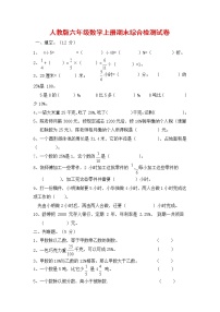 人教版六年级数学上册 第一学期期末复习综合检测试题测试卷 (133)