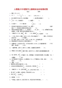 人教版六年级数学上册 第一学期期末复习综合检测试题测试卷 (101)