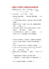 人教版六年级数学上册 第一学期期末质量综合检测试题测试卷 (55)