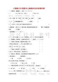 人教版六年级数学上册 第一学期期末复习综合检测试题测试卷 (206)