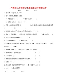 人教版二年级数学上册 第一学期期末质量综合检测试题测试卷 (58)