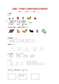 人教版一年级数学上册 第一学期期末质量综合检测试题测试卷 (44)