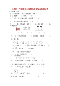 人教版一年级数学上册 第一学期期末质量综合检测试题测试卷 (3)