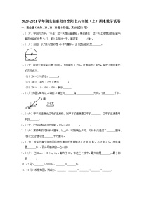 2020-2021学年湖北省襄阳市枣阳市六年级（上）期末数学试卷（含答案）