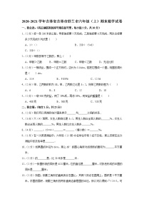 2020-2021学年吉林省吉林市舒兰市六年级（上）期末数学试卷（含答案）