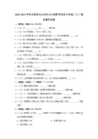 2020-2021学年吉林省白山市长白山保护开发区六年级（上）期末数学试卷（含答案）