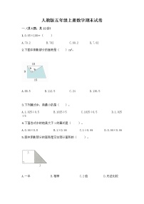 人教版五年级上册数学期末试卷及参考答案（培优B卷）