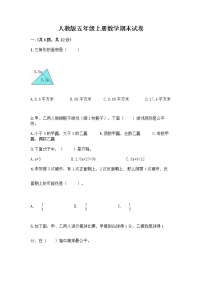 人教版五年级上册数学期末试卷含答案