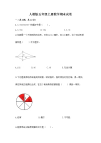 人教版五年级上册数学期末试卷精编答案