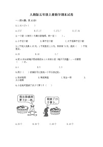 人教版五年级上册数学期末试卷及答案（有一套）